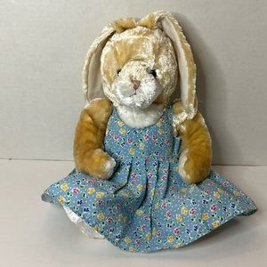 Teddy Bear Stuffers Sitting Rabbit Plush with Calico Outfit